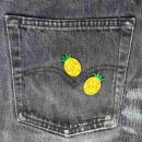 Patch di ananas piccoli Set di 2 patch ricamate