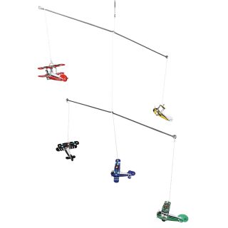 Juguetes de hojalata móviles mini biplano móviles de hojalata mini avión carillones de viento