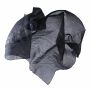 Baumwolltuch - schwarz Lurex silber - quadratisches Tuch