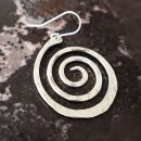 Ohrringe Messing Spirale silber Hängeohrringe Ohrhänger Modeschmuck