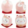 Gatitos de cerámica little Lucky Cats blanco juego de 5 modelo 9