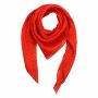 Cotton Scarf - red Lurex gold - squared kerchief