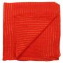 Sciarpa di cotone - rosso - lurex oro - foulard quadrato