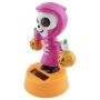 Solar wobble figure skeleton pink pumpkin Halloween scary solar figure