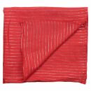 Sciarpa di cotone - rosso - lurex argento - foulard quadrato