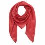 Cotton Scarf - red Lurex silver - squared kerchief