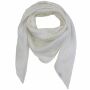 Cotton Scarf - white Lurex silver - squared kerchief