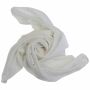 Sciarpa di cotone - bianco - lurex argento - foulard quadrato