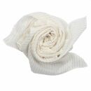 Cotton Scarf - white Lurex gold - squared kerchief