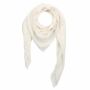 Sciarpa di cotone - bianco - lurex oro - foulard quadrato