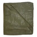 Baumwolltuch - grün - oliv 1 Lurex silber -...