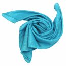 Cotton Scarf - turquoise Lurex gold - squared kerchief