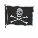 Aufnäher XL - Piratenflagge - schwarz-weiß -...
