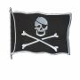 Patch XL - Bandiera pirata - bianco e nero - patch posteriore