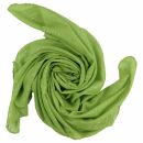 Sciarpa di cotone - verde-luce - lurex argento - foulard...