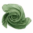 Cotton Scarf - green Lurex silver - squared kerchief