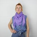 Sciarpa di cotone - viola - lilla - lurex argento - foulard quadrato