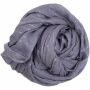 Sciarpa di cotone - grigio-chiaro - lurex argento - foulard quadrato