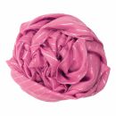 Sciarpa di cotone - rosa - lurex argento - foulard quadrato