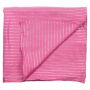 Sciarpa di cotone - rosa - lurex argento - foulard quadrato