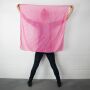 Baumwolltuch - pink Lurex silber - quadratisches Tuch