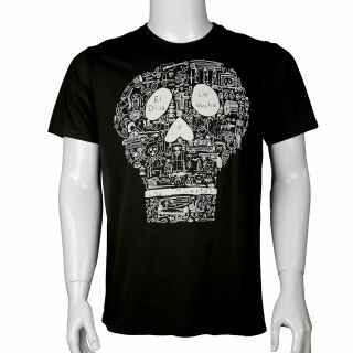 Camiseta - El dia y la noche - Los Muertos - Calavera gris