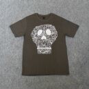 T-Shirt - El dia y la noche - Los Muertos - Totenkopf grau