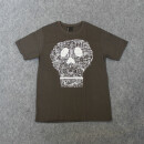 T-Shirt - El dia y la noche - Los Muertos - Totenkopf grau S