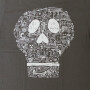 T-Shirt - El dia y la noche - Los Muertos - Totenkopf grau S