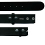 Leather belt - Buckle free belt - black - 4 cm - 105 cm