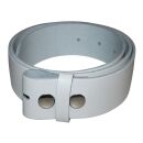 Leather belt - Buckle free belt - white - 4 cm - 80 cm