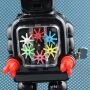 Robot giocattolo - High Weel Robot giocattolo - nero - robot di latta - giocattoli da collezione