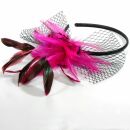 Alice band with feather 02 - pink