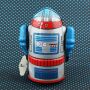 Robot - Robot de hojalata - Mr. Atomic - plateado - Juguete de lata