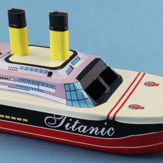 Blechspielzeug Pop Boot Titanic 10 x Kerzen Dampfboot Knatterboot pop Schiff 
