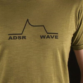 T-Shirt - ADSR WAVE oliv-grün S
