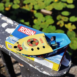 Freak Scene Knatterboot – Klassisches Blechspielboot Mit Dampfantrieb, Nostalgisches Spielzeug