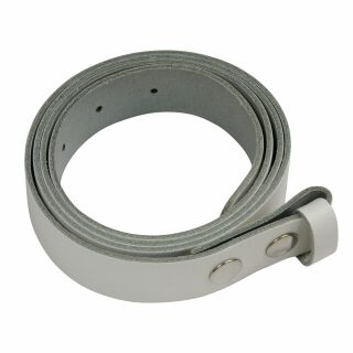Leather belt - Buckle free belt - white - 3 cm - all sizes