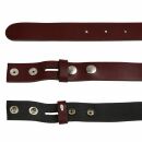 Leather belt - Buckle free belt - light-brown - 3 cm -...