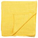 Cotton Scarf - yellow Lurex silver - squared kerchief