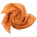 Cotton Scarf - orange Lurex silver - squared kerchief
