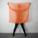 Cotton Scarf - orange Lurex silver - squared kerchief