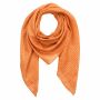 Sciarpa di cotone - arancione - lurex argento - foulard quadrato