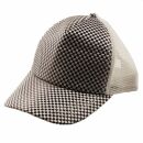 Cappello da baseball - a scacchi - nero - bianco - Basecap