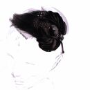 Diadema para el cabello con pluma 07 - negro-gris