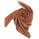 Cotton Scarf - brown Lurex gold - squared kerchief