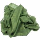 Cotton Scarf - green Lurex gold - squared kerchief