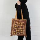 Cloth bag - Pattern 2 - brown-black-white - Tote bag