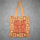 Cloth bag - Pattern 4 - brown-red-black-white - Tote bag