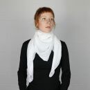Cotton Scarf - white - squared kerchief